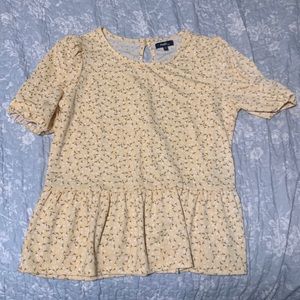 Pastel Yellow Floral Blouse